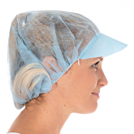 Baretthauben mit Schirm Light | PP - blau