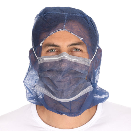 Astrohauben Eco mit 2-lagiger Mund-Nasen-Maske | PP - dunkelblau