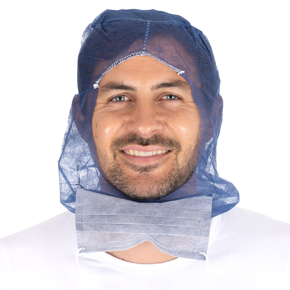Astrohauben Eco mit 2-lagiger Mund-Nasen-Maske | PP - dunkelblau