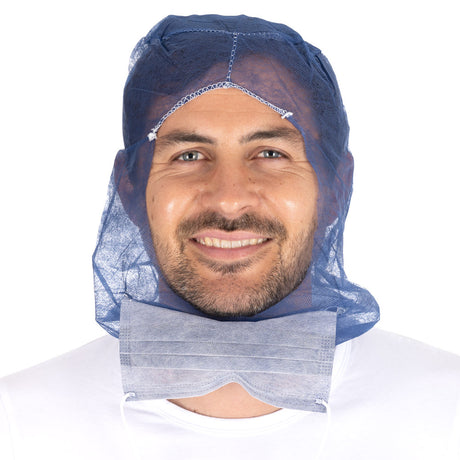 Astrohauben Eco mit 2-lagiger Mund-Nasen-Maske | PP - dunkelblau