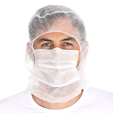 Astrohauben Eco mit 2-lagiger Mund-Nasen-Maske | PP - weiß