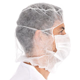 Astrohauben Eco mit 2-lagiger Mund-Nasen-Maske | PP - weiß
