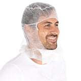 Astrohauben Eco mit 2-lagiger Mund-Nasen-Maske | PP - weiß