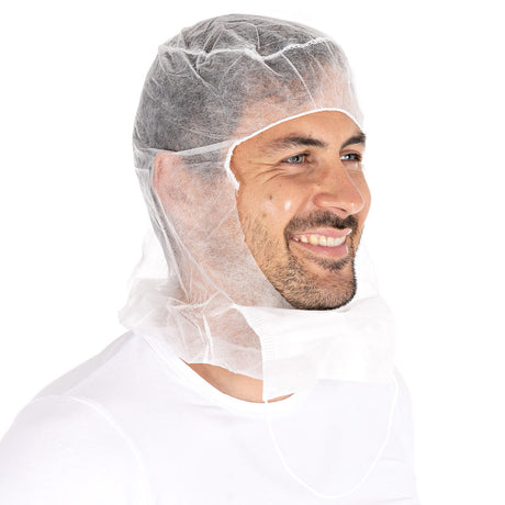 Astrohauben Eco mit 2-lagiger Mund-Nasen-Maske | PP - weiß