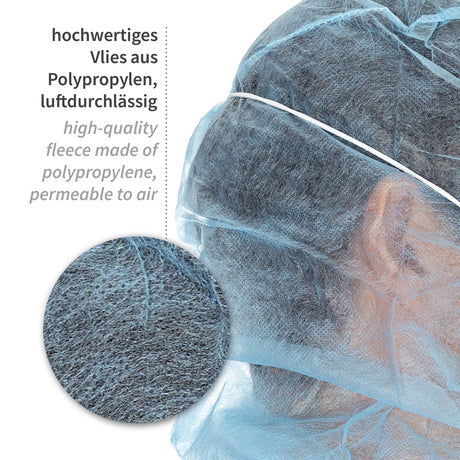 Astrohauben mit 2-lagiger Mund-Nasen-Maske | PP - blau