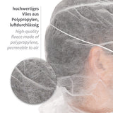 Astrohauben mit 2-lagiger Mund-Nasen-Maske | PP - weiß