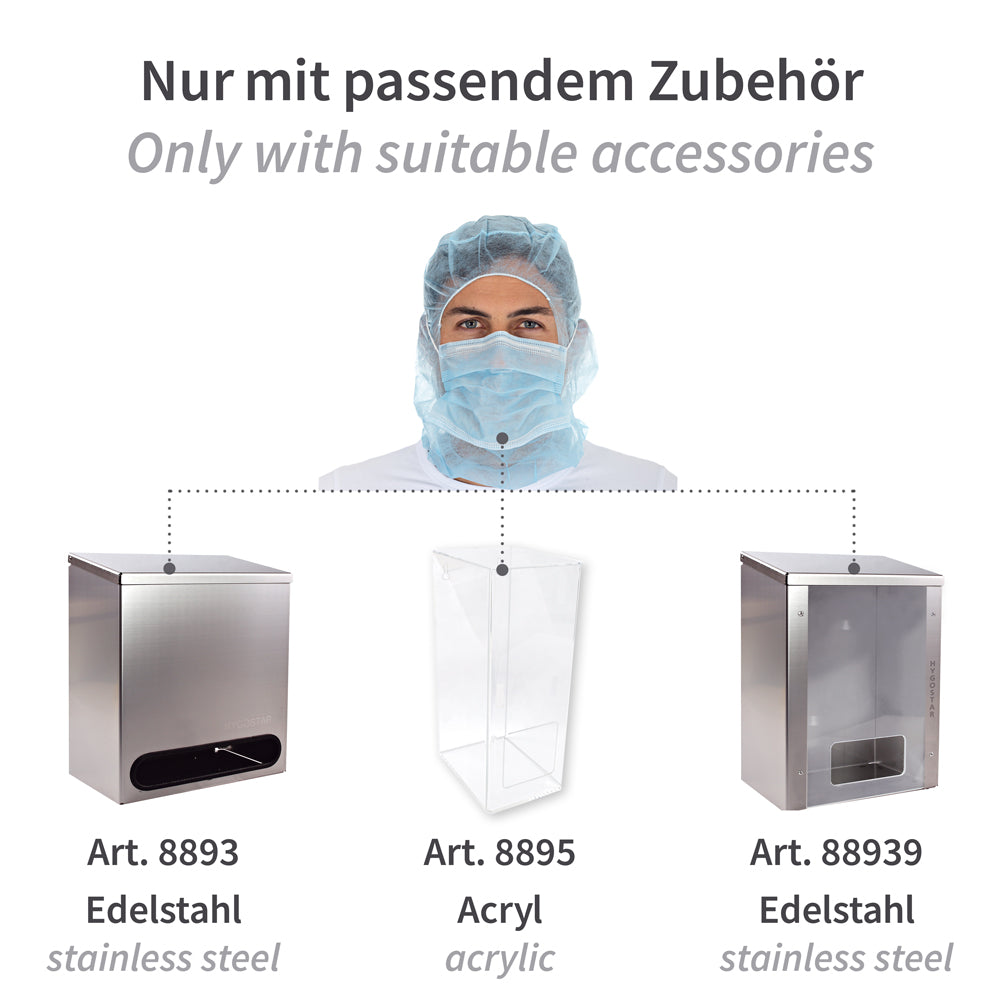 Astrohauben mit 2-lagiger Mund-Nasen-Maske | PP - blau