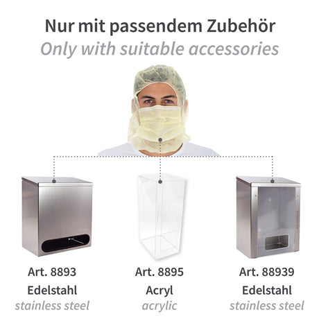 Astrohauben mit 2-lagiger Mund-Nasen-Maske | PP - gelb