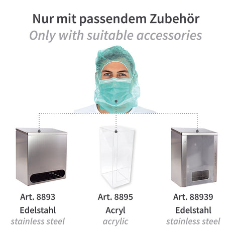 Astrohauben mit 2-lagiger Mund-Nasen-Maske | PP - grün
