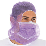 Astrohauben mit 2-lagiger Mund-Nasen-Maske | PP - lila
