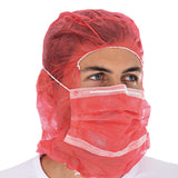 Astrohauben mit 2-lagiger Mund-Nasen-Maske | PP - rot