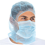 Astrohauben mit 2-lagiger Mund-Nasen-Maske | PP - blau