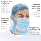 Astrohauben mit 2-lagiger Mund-Nasen-Maske | PP - blau