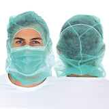 Astrohauben mit 2-lagiger Mund-Nasen-Maske | PP - grün