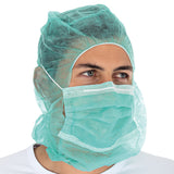 Astrohauben mit 2-lagiger Mund-Nasen-Maske | PP - grün