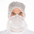 Astrohauben mit 2-lagiger Mund-Nasen-Maske | SMS - weiß