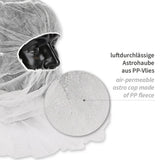 Astrohauben mit Cape | PP - weiß