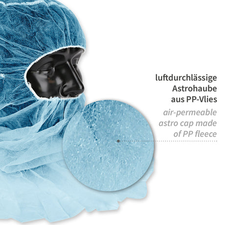 Astrohauben mit Cape | PP - blau