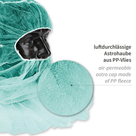 Astrohauben mit Cape | PP - grün