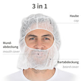 Astrohauben Balaclava Eco | PP - weiß