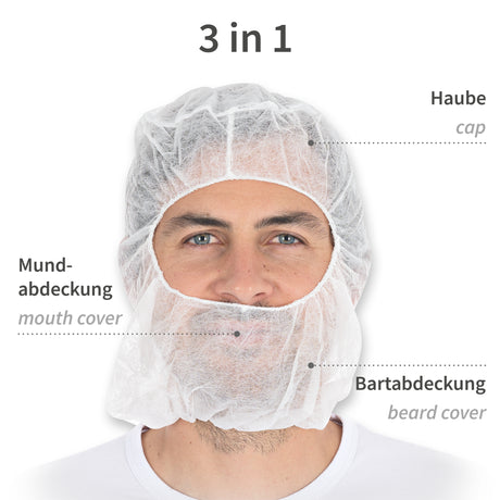 Astrohauben Balaclava Eco | PP - weiß