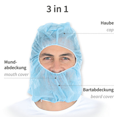 Astrohauben Balaclava Eco | PP - blau