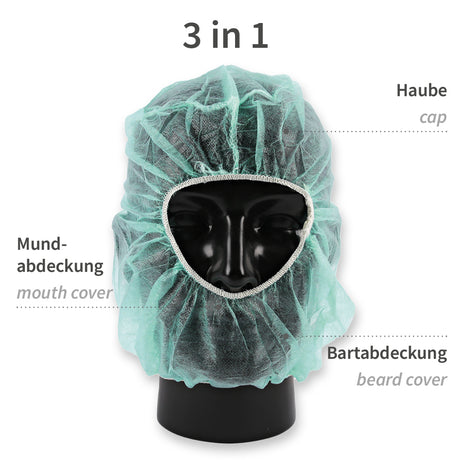Astrohauben Balaclava Eco | PP - grün