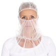 Astrohauben Micromesh mit Cape | Nylon - weiß