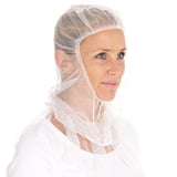 Astrohauben Micromesh mit Cape | Nylon - weiß