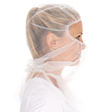 Astrohauben Micromesh mit Cape | Nylon - weiß