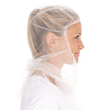 Astrohauben Micromesh mit Cape | Nylon - weiß