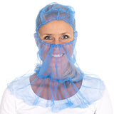 Astrohauben Micromesh mit Cape | Nylon - blau