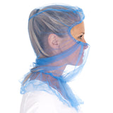 Astrohauben Micromesh mit Cape | Nylon - blau