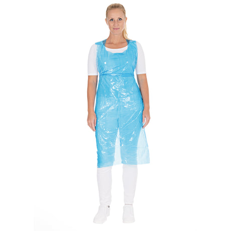 Einwegschürzen auf Rolle ca. 16 my | LDPE - blau
