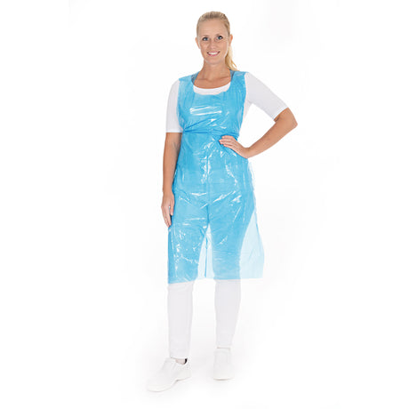Einwegschürzen auf Rolle ca. 16 my | LDPE - blau