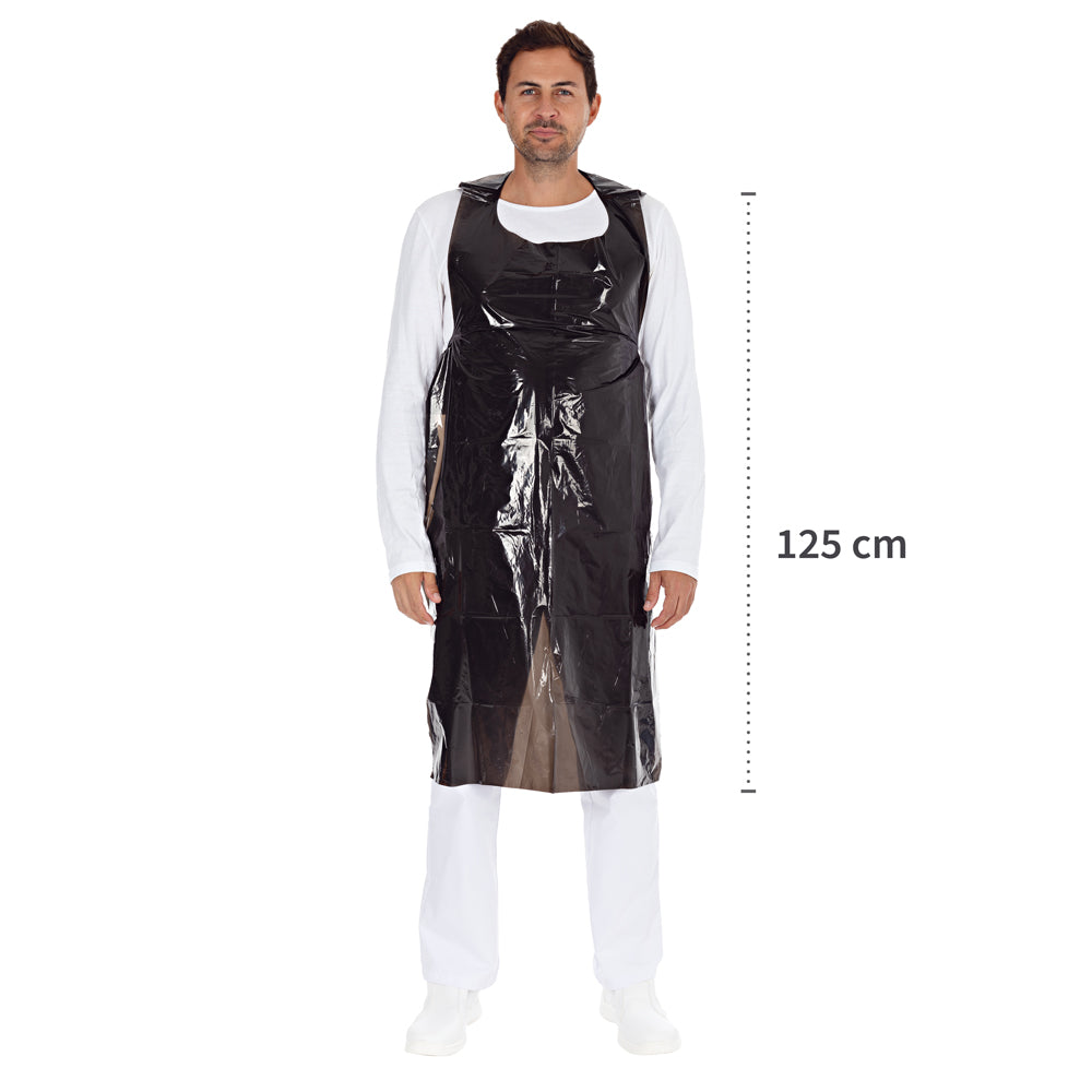 Einwegschürzen auf Rolle ca. 35 my | LDPE - schwarz