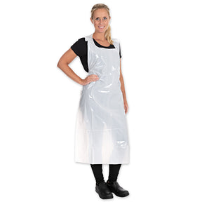 Einwegschürzen auf Rolle ca. 35 my | LDPE - weiß