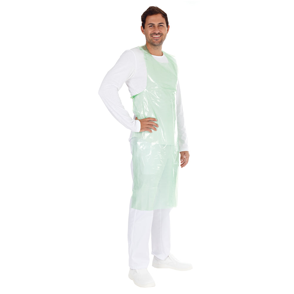 Einwegschürzen auf Rolle ca. 35 my | LDPE - grün