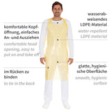 Einwegschürzen auf Rolle ca. 35 my | LDPE - gelb