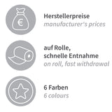Einwegschürzen auf Rolle ca. 35 my | LDPE - weiß