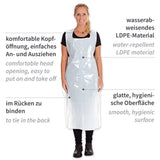 Einwegschürzen auf Rolle ca. 35 my | LDPE - weiß