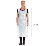 Einwegschürzen auf Rolle ca. 35 my | LDPE - weiß