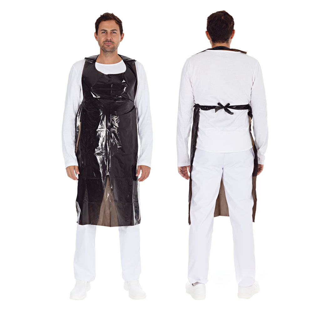Einwegschürzen auf Rolle ca. 35 my | LDPE - schwarz