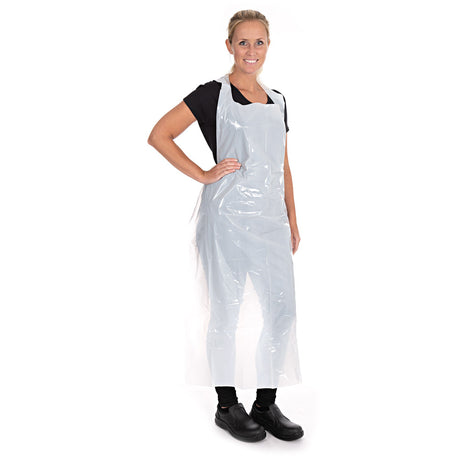 Einwegschürzen im Staubschutzbeutel ca. 35 my | LDPE - weiß