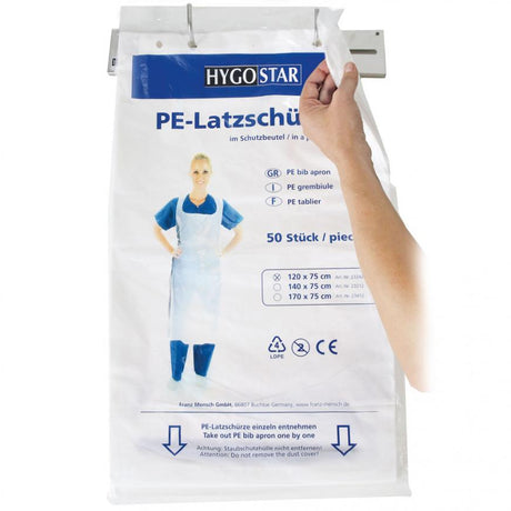 Einwegschürzen im Staubschutzbeutel ca. 35 my | LDPE - weiß