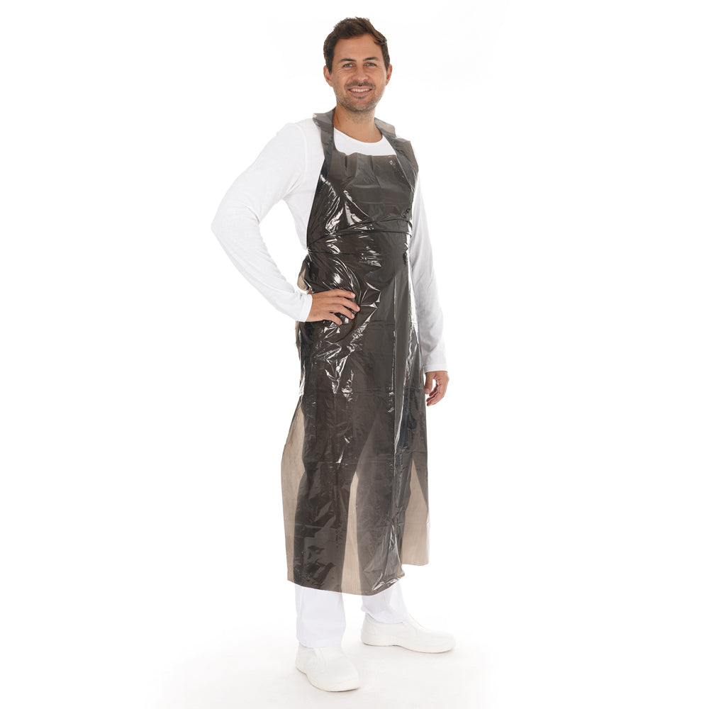 Einwegschürzen geblockt ca. 25 my | LDPE - schwarz