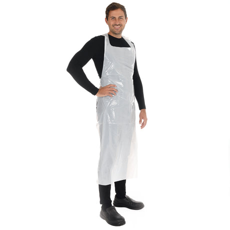 Einwegschürzen geblockt ca. 25 my | LDPE - weiß