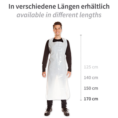 Einwegschürzen ca. 60 my | LDPE - weiß