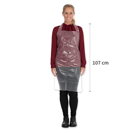 Einwegschürzen ca. 40 my | CPE rautiert - transparent