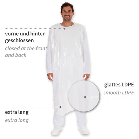 Rundumschürzen ca. 30 my | LDPE - weiß